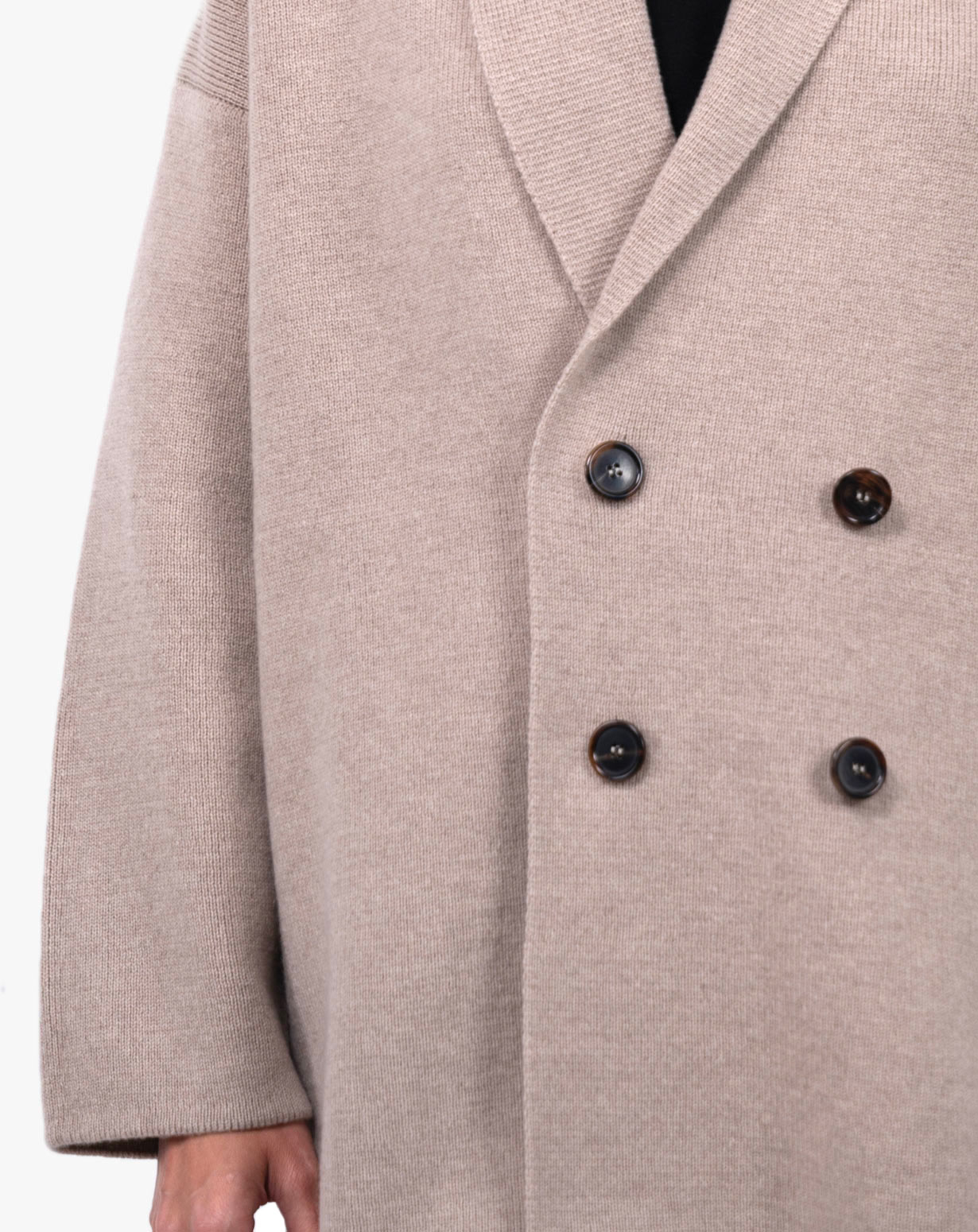Veste Femme Luxe Laine Cachemire Noire Taille UK10 - Doublée Double Boutonnage Occasion