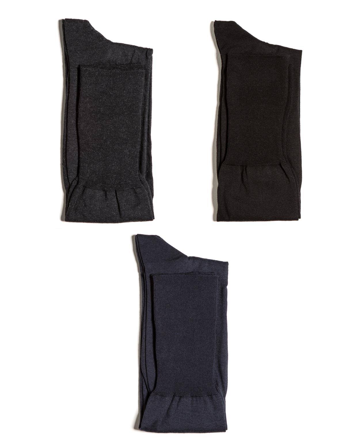 3 pairs Men's Cotton Cashmere Dress Socks MaisonCashmere