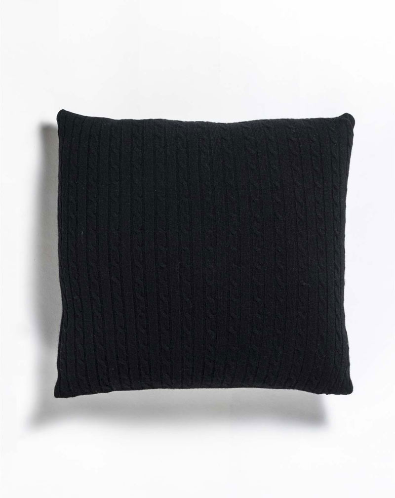 Cable Knit Cashmere Throw Pillow MaisonCashmere