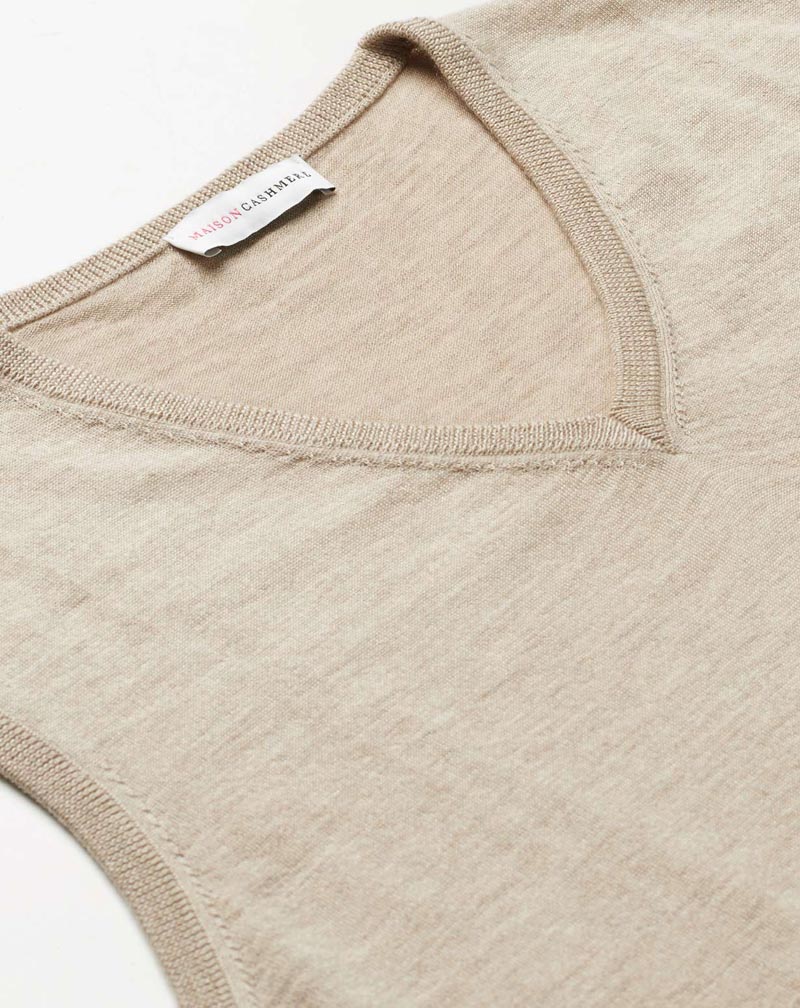 Men's Silk Cashmere Sweater Vest MaisonCashmere