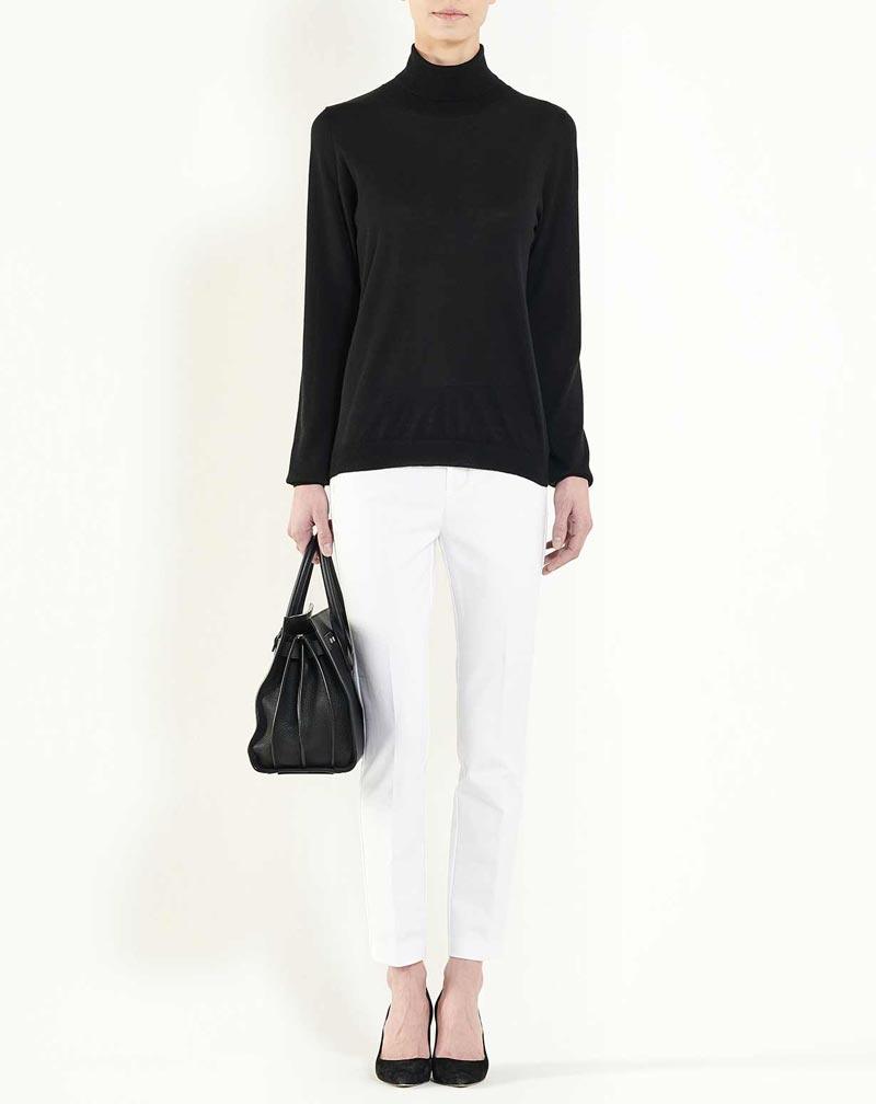 Pull Col Rond En Laine Et Cachemire Fabriqué En Italie - 30% Laine, 20% Cachemire, Coupe Élégante