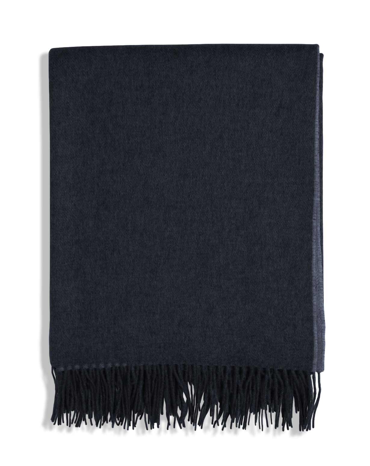 Woven Cashmere Throw Blanket with Fringes MaisonCashmere