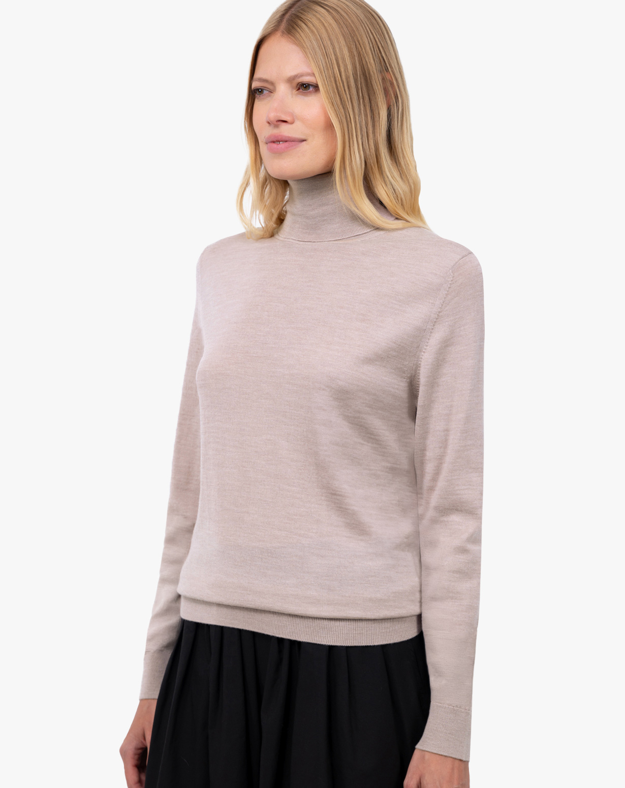 Women's Ultra-Fine Merino Turtleneck | MaisonCashmere